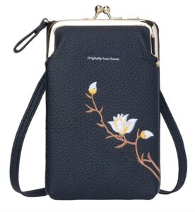 Zancia Fashion Mobile Phone Shoulder Women's Mobile Phone Case Mini Purse Crossbody Bag with Card Slot PU Shoulder Bag. Grey