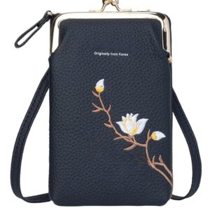 Zancia Fashion Mobile Phone Shoulder Women's Mobile Phone Case Mini Purse Crossbody Bag with Card Slot PU Shoulder Bag. Grey