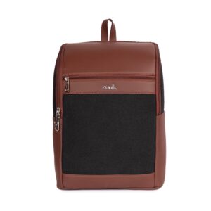 ZOUK Amalia Unisex Vegan Leather Laptop Backpack (Large) | Stylish Office & Travel Backpack for Men & Women | Fits 15-inch Laptop | Tidal Wave
