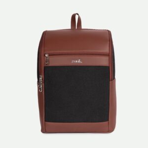 ZOUK Amalia Unisex Vegan Leather Laptop Backpack (Large) | Stylish Office & Travel Backpack for Men & Women | Fits 15-inch Laptop | Tidal Wave