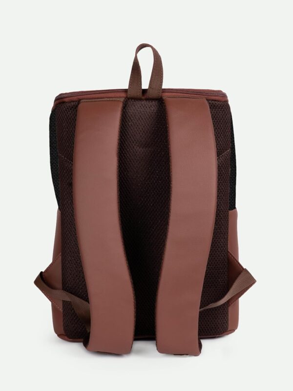 ZOUK Amalia Unisex Vegan Leather Laptop Backpack (Large) | Stylish Office & Travel Backpack for Men & Women | Fits 15-inch Laptop | Tidal Wave