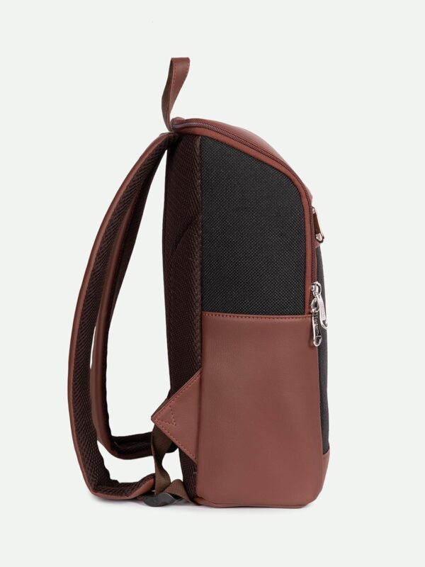 ZOUK Amalia Unisex Vegan Leather Laptop Backpack (Large) | Stylish Office & Travel Backpack for Men & Women | Fits 15-inch Laptop | Tidal Wave
