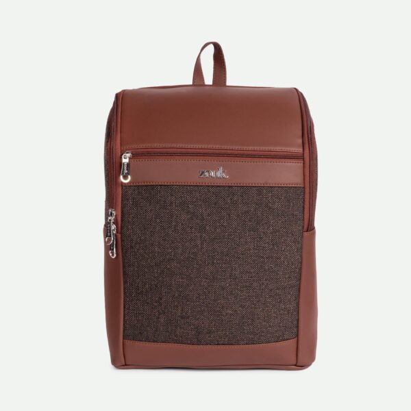ZOUK Amalia Unisex Vegan Leather Laptop Backpack (Large) | Stylish Office & Travel Backpack for Men & Women | Fits 15-inch Laptop | Tidal Wave